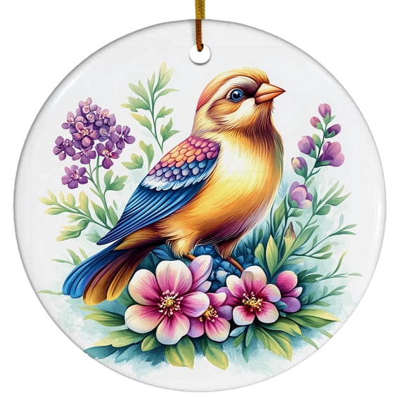 Snow Bunting Ornament, Bird Ornament with Snow Bunting Design, Ornament for Animal Lovers, Gift for Women, Men, Boys, Girls, Gift for Birthdays & Christmas, Christmas Ornament 2025