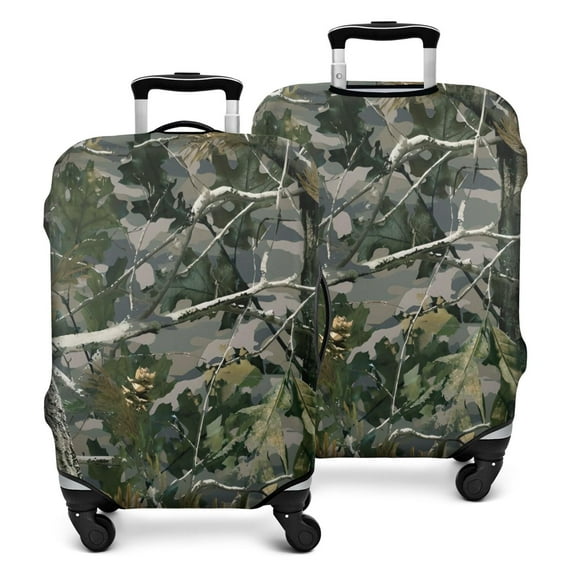 Snow Camo Tree Trunks Pattern Luggage Cover Fashion Suitcase Cover Baggage Covers Fit 25-28 Inch Luggage (Go Travel)