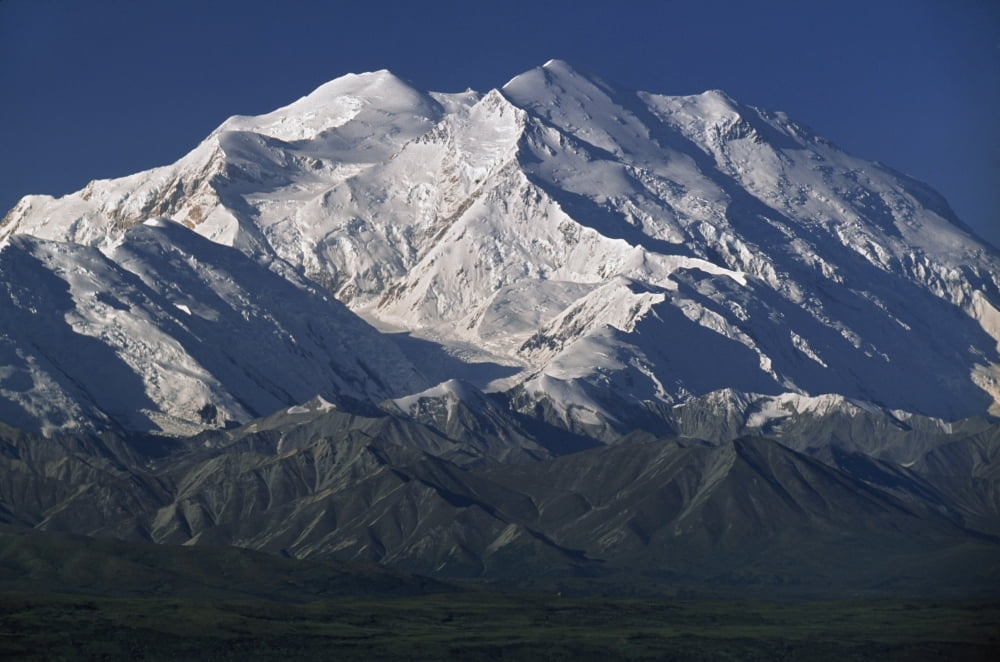 Snow-Capped Mount Mckinley Alaska Usa Canvas Art - David Ponton Design Pics (19 x 12)