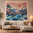 thumbnail image 1 of Snow Capped Mountain with Resembling Conical Peak Gradients, Mystical Fantasy for Space Lovers, Galaxy Room Decor, Housewarming Gift, Tapestry Wall Hanging for Bedroom and Dorm, 1 of 6