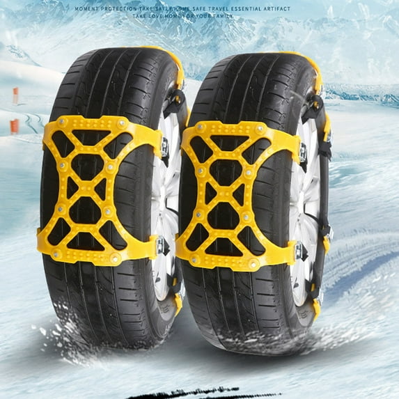 Snow Chain for Car under $5! Xqxayjr Easy Installation Snow Chains for Tires, Winter Anti Slip Traction Belt for Car Truck SUV, Emergency Road Assistance Chain for Snow Mud and Sand