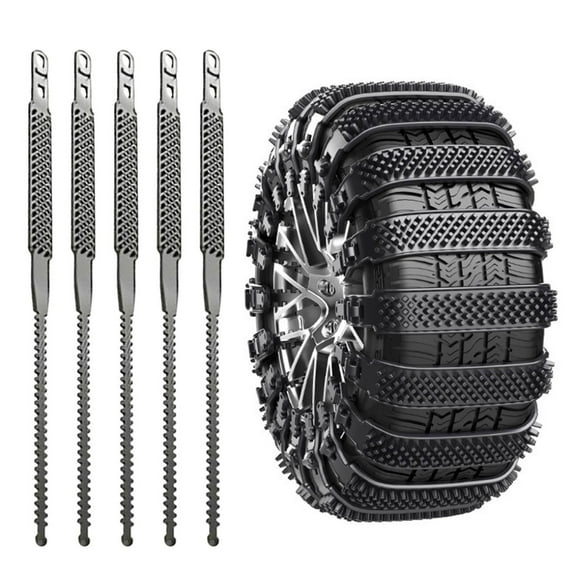 Snow Chain For Car Tires, PE Tire Chains For Cars Suv Trucks, Adjustable Portable Universal Thickening Anti-skid Snow Tire Chains For Tire Width 6.5 - 10 in, Black Orange For Choose, 10 Pack