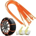 thumbnail image 1 of Snow Chain,Tire Chains for Suv,Universal Anti-Skid Tire Chains, 2026 Upgraded Snow Chains for Trucks & Suvs Car Tires, Reusable Snow Zip Ties Traction Cables for Winter Driving(1pc+Gloves), 1 of 5