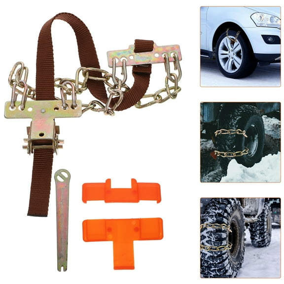 Auto Accessories Adjustable Anti Skip Steel Chain for Car Tires Assorted Colors