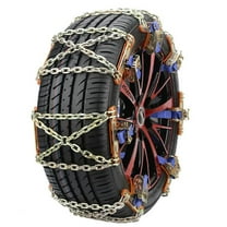 Snow Chains, Anti Slip Tire Chains, Pickup, Truck & SUV, Adjustable Thickening Reusable Anti-Slip Traction Tire Chains - Emergency Use in Snow, Ice, Sand and Mud (Fits 225-285mm Tires)