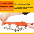 thumbnail image 1 of Snow Claw Anti-Slip Shoe Covers - 1 Pair Mountaineering Shoe Traction Cleats with Metal Studs, One Size Fits Shoes, Ideal for Walking on Icy Sidewalks & Outdoor Winter Activities, Orange, 1 of 8