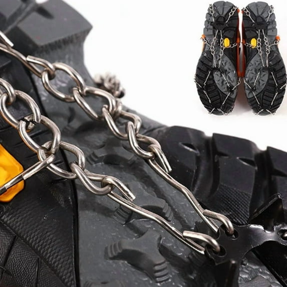 Snow Claw Shoe Covers - Anti-Slip Traction Chains for Winter Safety, Durable and Elastic TPE Rubber Design