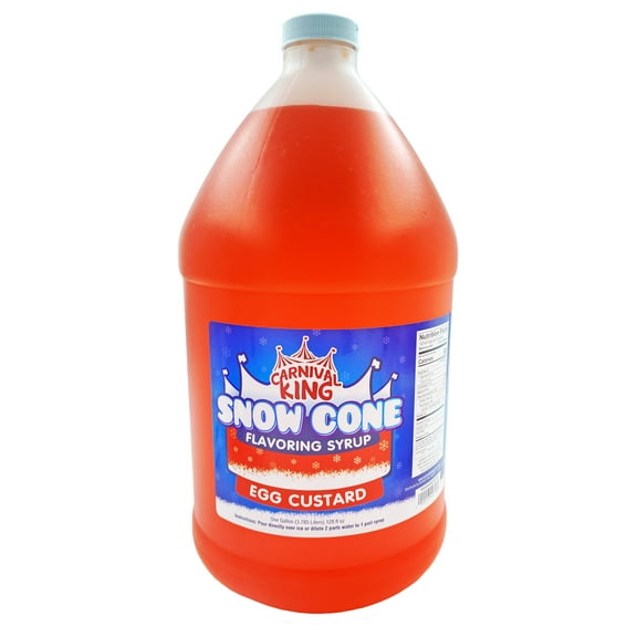 Carnival King Snow Cone Flavoring Syrup 1 Gallon | 128 fl oz. (Egg Custard)