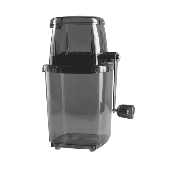 Snow Cone Machine - Manual Hand Crank Ice Crusher with Stainless Steel Blades for Shaved Ice, Slushies, and Drinks; Portable and Non-Electric for Home, Kitchen, or Outdoor Use