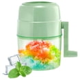 thumbnail image 1 of Snow Cone Machine Shaved Ice Machine Manual Ice Shaver Machine Double Stainless Steel Blade Ice Crusher plastic Green, 1 of 6
