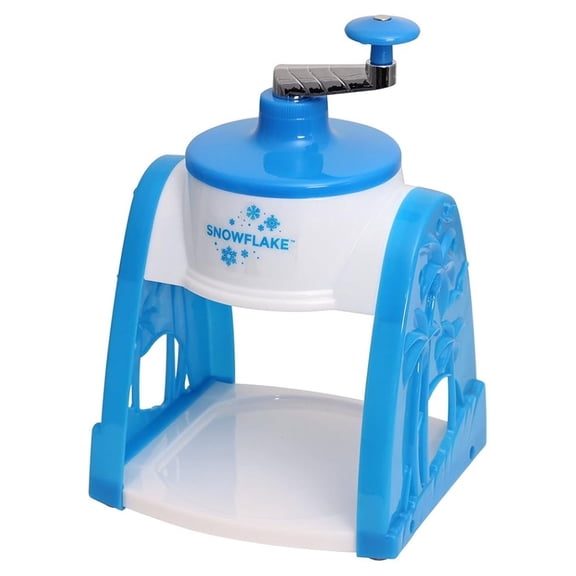 Snow Cone Maker Hand Cranked - VKP Brands Snowflake Ice Shaver Machine - Manual Slushy Maker for Kids & Adults - Portable Summer Treat - Includes 3 Ice Molds