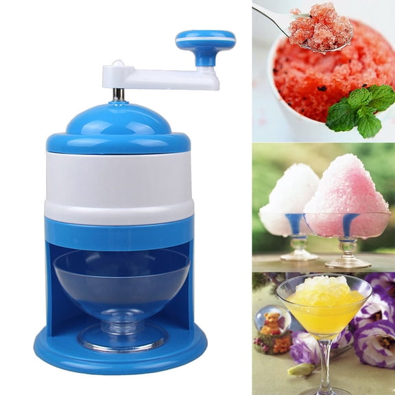 Snow Cone Maker Manual Ice Crusher Portable Hand Crank Manual Ice Crusher Shaver Snow Cone Maker Machine Household Kitchen Tool
