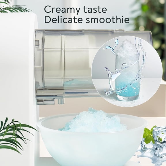 Snow Cone Shaved Ice Machine Electric Ice Shaver with Rechargeable Battery and 2 Ice Mold Cups for Home Kids Party