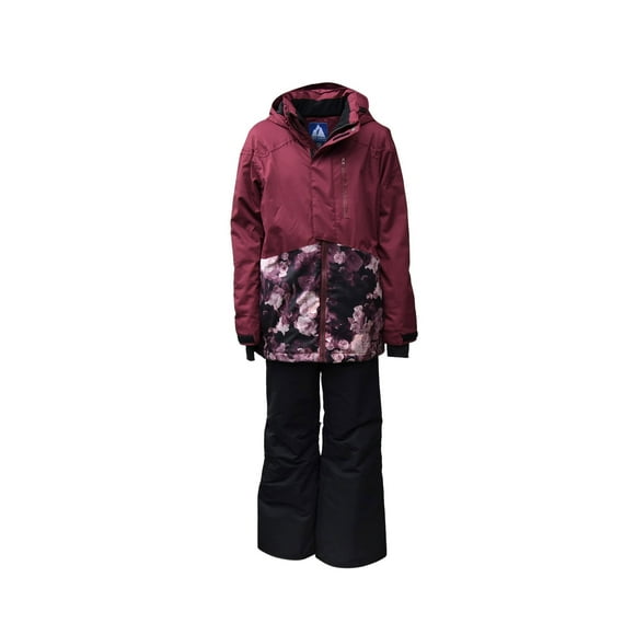 Snow Country Outerwear Girls Big Youth 2 Pc Snow Suit Ski Jacket and Pants Set Peony S-L