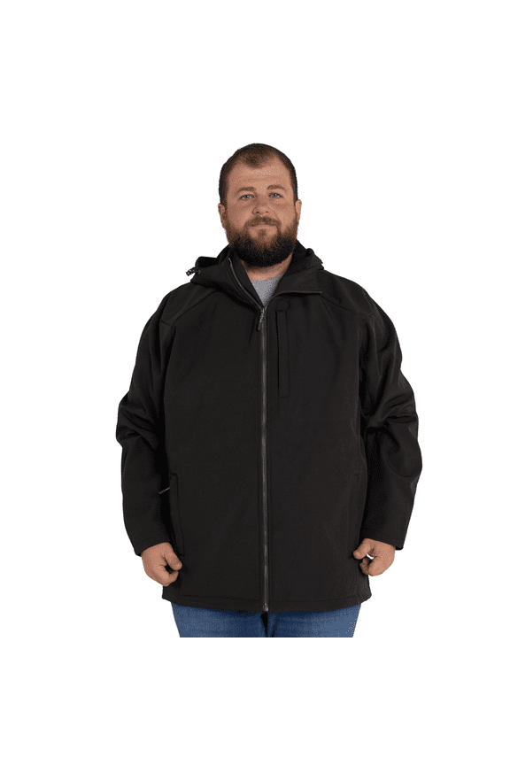 Outerwear Men's Big 2XL-7XL Cyclone Stretch Soft Shell Hooded Jacket Coat