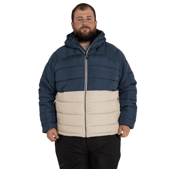 Snow Country Outerwear Mens Big 2XL-7XL Synthetic Down Hooded Powder Jacket
