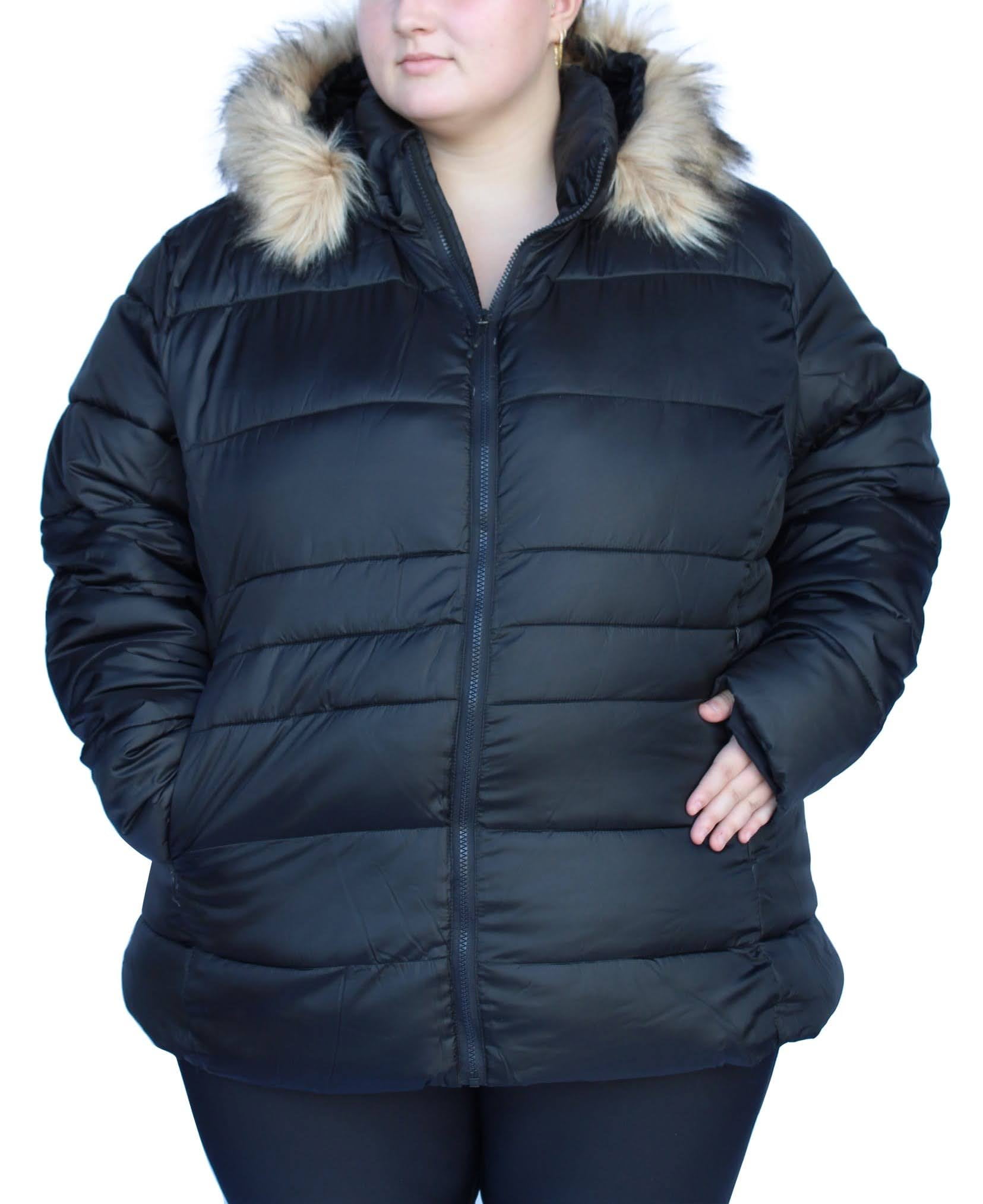 Snow Country Outerwear Women’s 1X-6X Plus Extended Size Packable Down  Jacket Hooded Coat