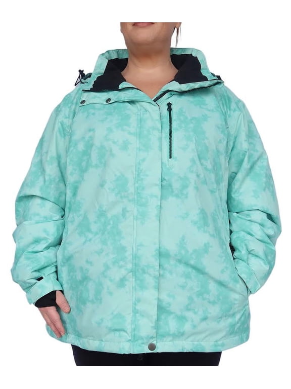 Outerwear Women's Plus Size 1X-6X Bevel Insulated Snow Ski Jacket Coat