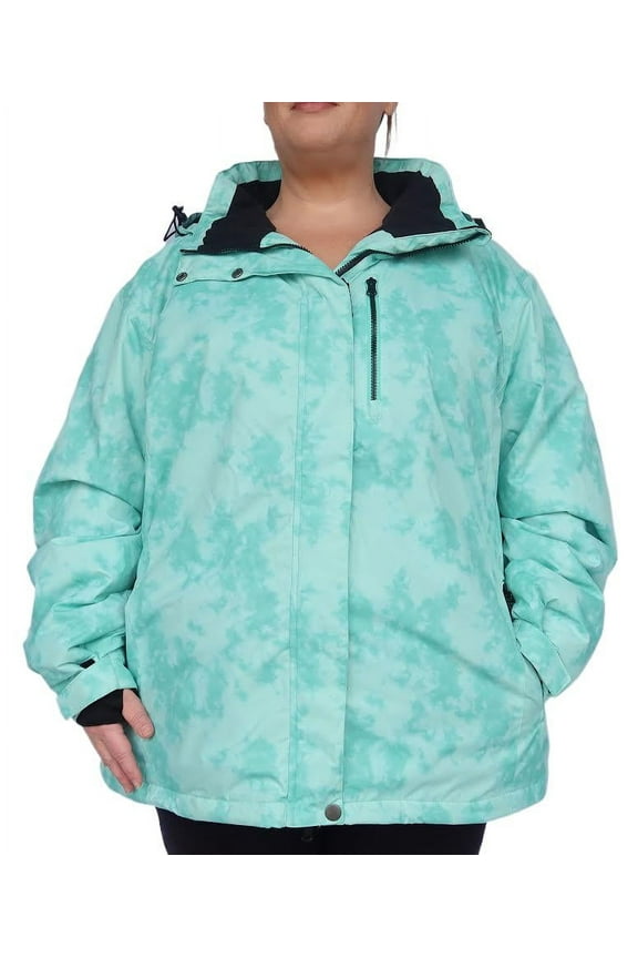 Outerwear Women's Plus Size 1X-6X Bevel Insulated Snow Ski Jacket Coat