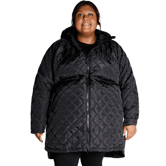 Snow Country Outerwear Women's Plus Size Quilted Savvy Long Jacket 1X-6X
