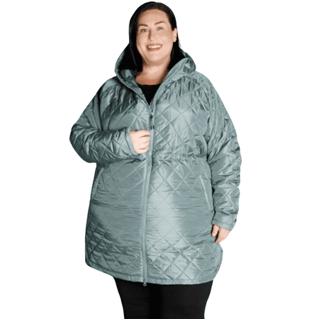 Snow Country Outerwear Women's Plus Size Quilted Savvy Long Jacket 1X-6X