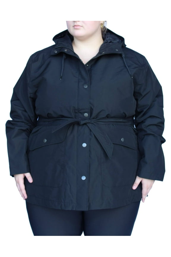 Outerwear Women's Plus Size Short Trench Rain Jacket Coat 1X-6X