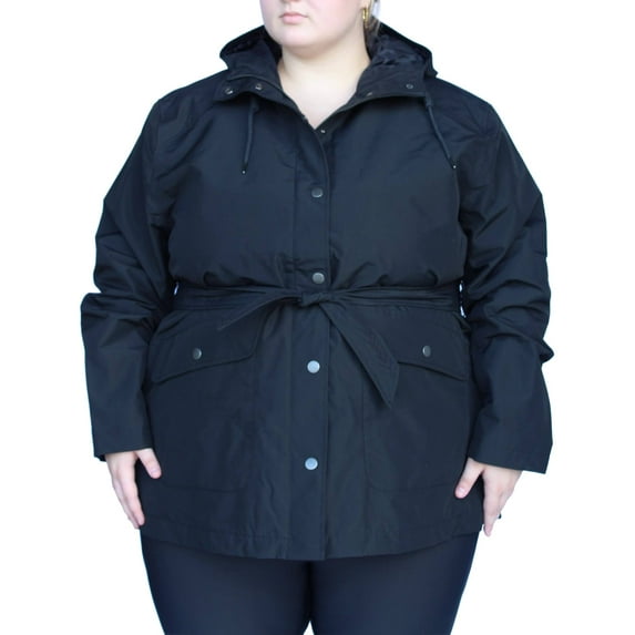 Snow Country Outerwear Women's Plus Size Short Trench Rain Jacket Coat 1X-6X