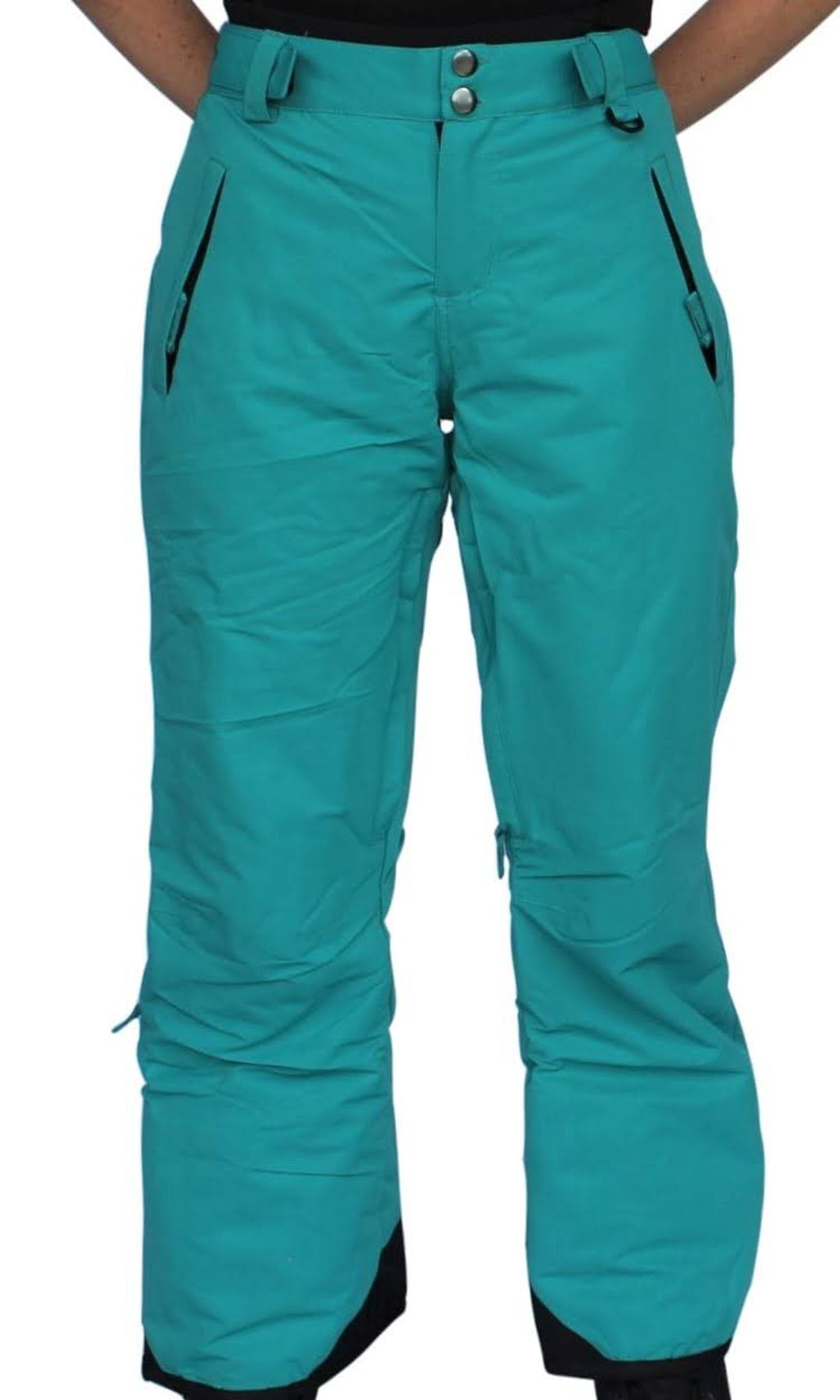 Snow Country Women's Insulated Ski Pants, Teal, XL Short