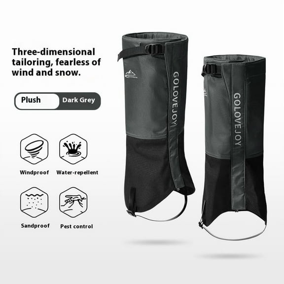 Gaiters Waterproof, Wear-Resistant, Cold-Proof, Thickened, for Hiking, Skiing, Men and Women