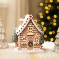 thumbnail image 1 of Snow Covered Gingerbread House with Candy Accents Christmas Decoration - 8", 1 of 7