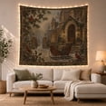 thumbnail image 1 of Snow Covered Grand With Old Fashioned Manor House, Mystical Fantasy for Space Lovers, Galaxy Room Decor, Christmas Gift, Tapestry Wall Hanging for Bedroom and Dorm, 1 of 7