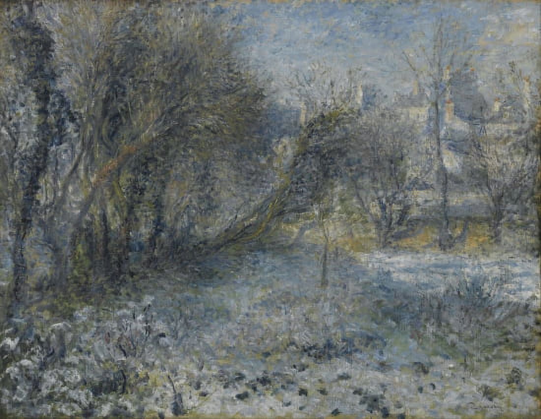 Snow Covered Landscape Canvas Art - Pierre Auguste Renoir (24 x 36)