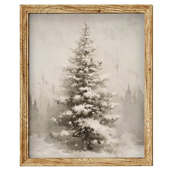 Snow Covered Pine Tree for Winter Festival Poster Size 24''x36'' -Gategoo