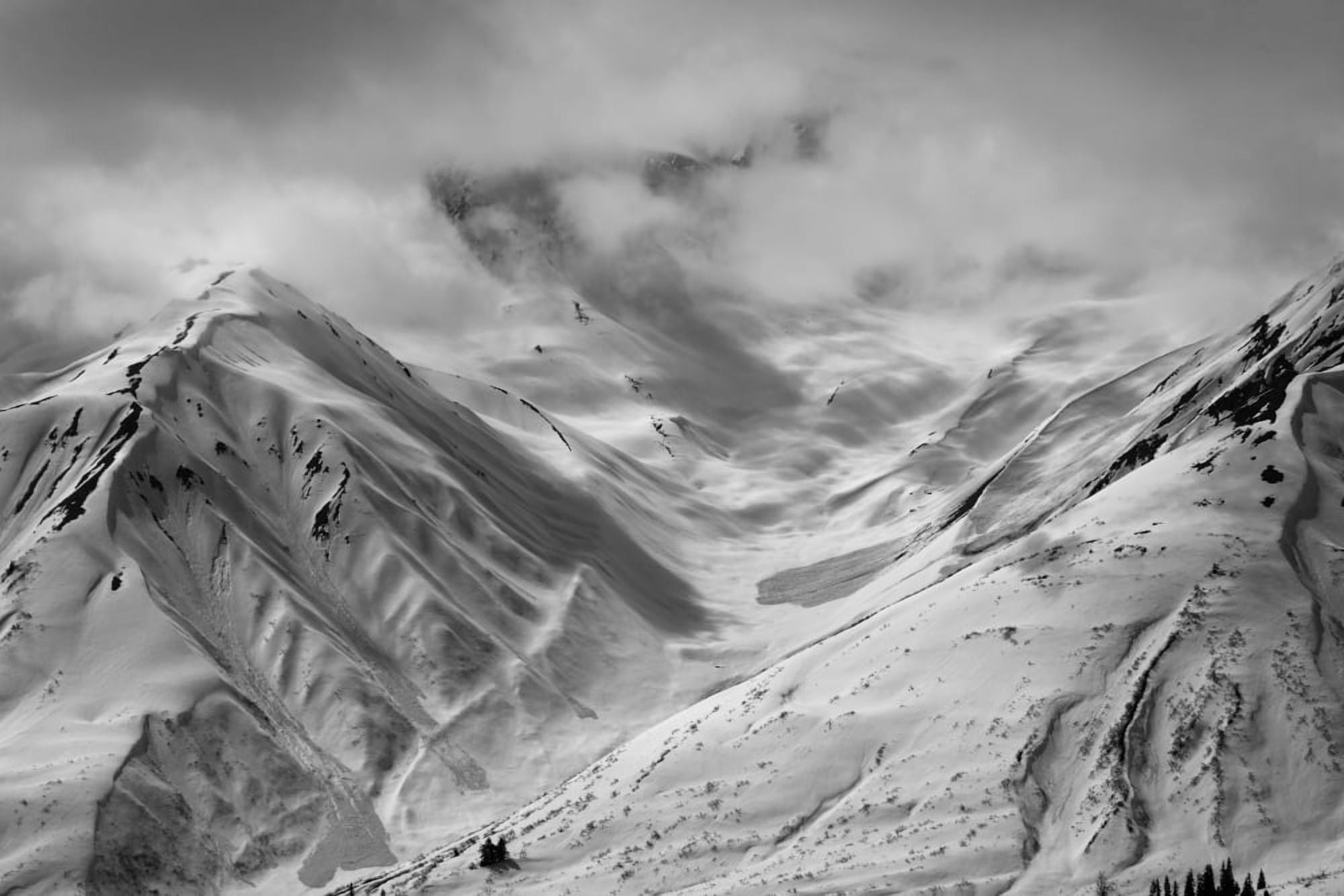 Snow-Covered St Elias Mountains And Clearing Storm Northern British Columbia Canvas Art - Robert Postma Design Pics (17 x 11)
