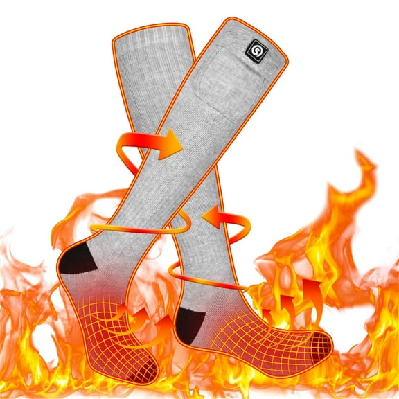 Snow Deer 2025 Upgraded Rechargeable Electric Heated Socks,7.4V 2200mAh Battery Powered Cold Weather Heat Socks for Men Women,Outdoor Riding Camping Hiking Motorcycle Skiing Warm Winter Socks