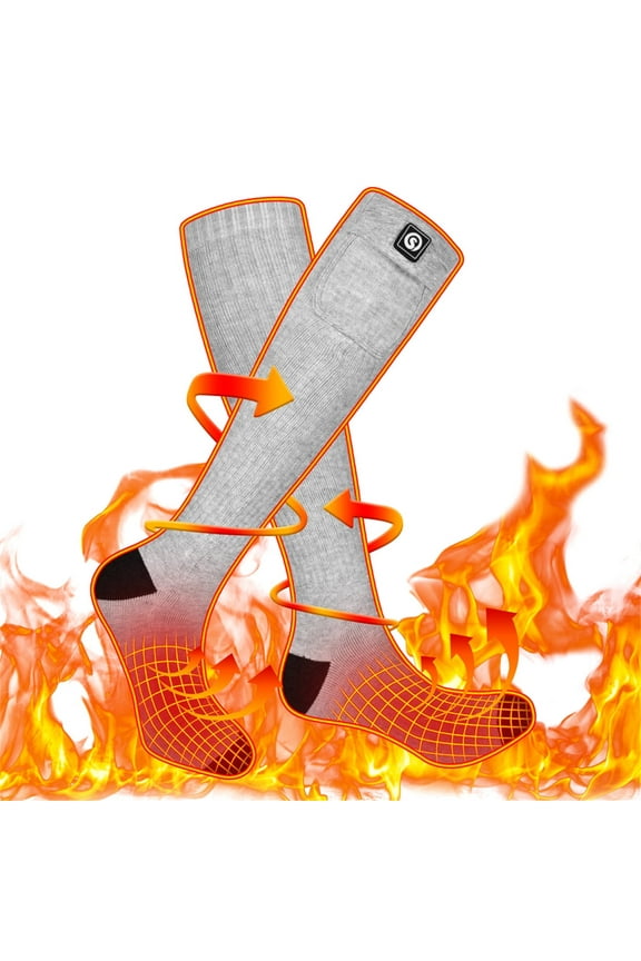 2025 Upgraded Rechargeable Electric Heated Socks,7.4V 2200mAh Battery Powered Cold Weather Heat Socks for Men Women,Outdoor Riding Camping Hiking Motorcycle Skiing Warm Winter Socks