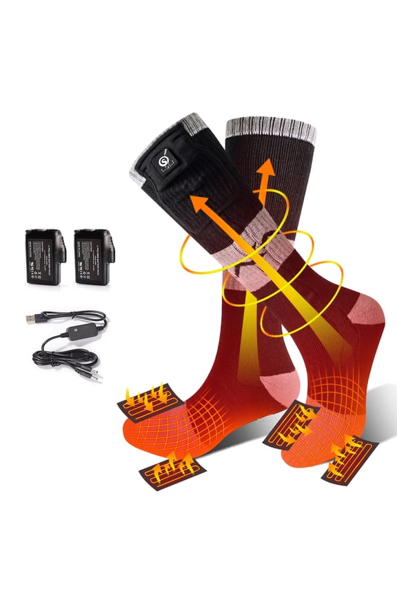 Electric Heated Socks Feet Warmer With Rechargable Battery Stocking