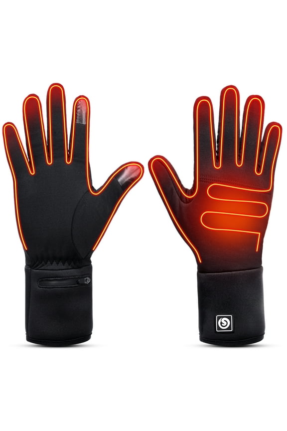 Heated Glove Liners for Men Women, Rechargeable Battery Electric Heated Gloves Winter Warm Glove Liners for Arthritis Raynaud, Thin Gloves Riding Ski Snowboarding Hiking Cycling
