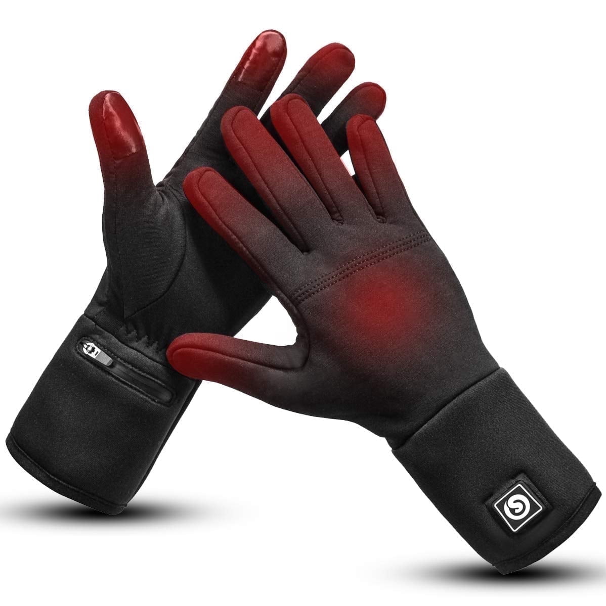 Snow Deer Heated Glove Liners for Men Women,Rechargeable Electric Battery Heating Riding Ski Snowboarding Hiking Cycling Hunting Thin Gloves Hand Warmer Arthritis&Raynaud's