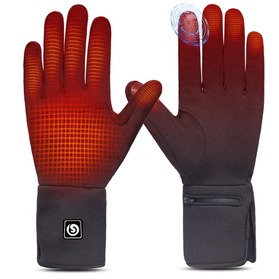 Snow Deer Heated Glove Liners for Men Women,Rechargeable Electric Battery Heating Riding Ski Snowboarding Hiking Cycling Hunting Thin Gloves Hand Warmer Arthritis&Raynaud's