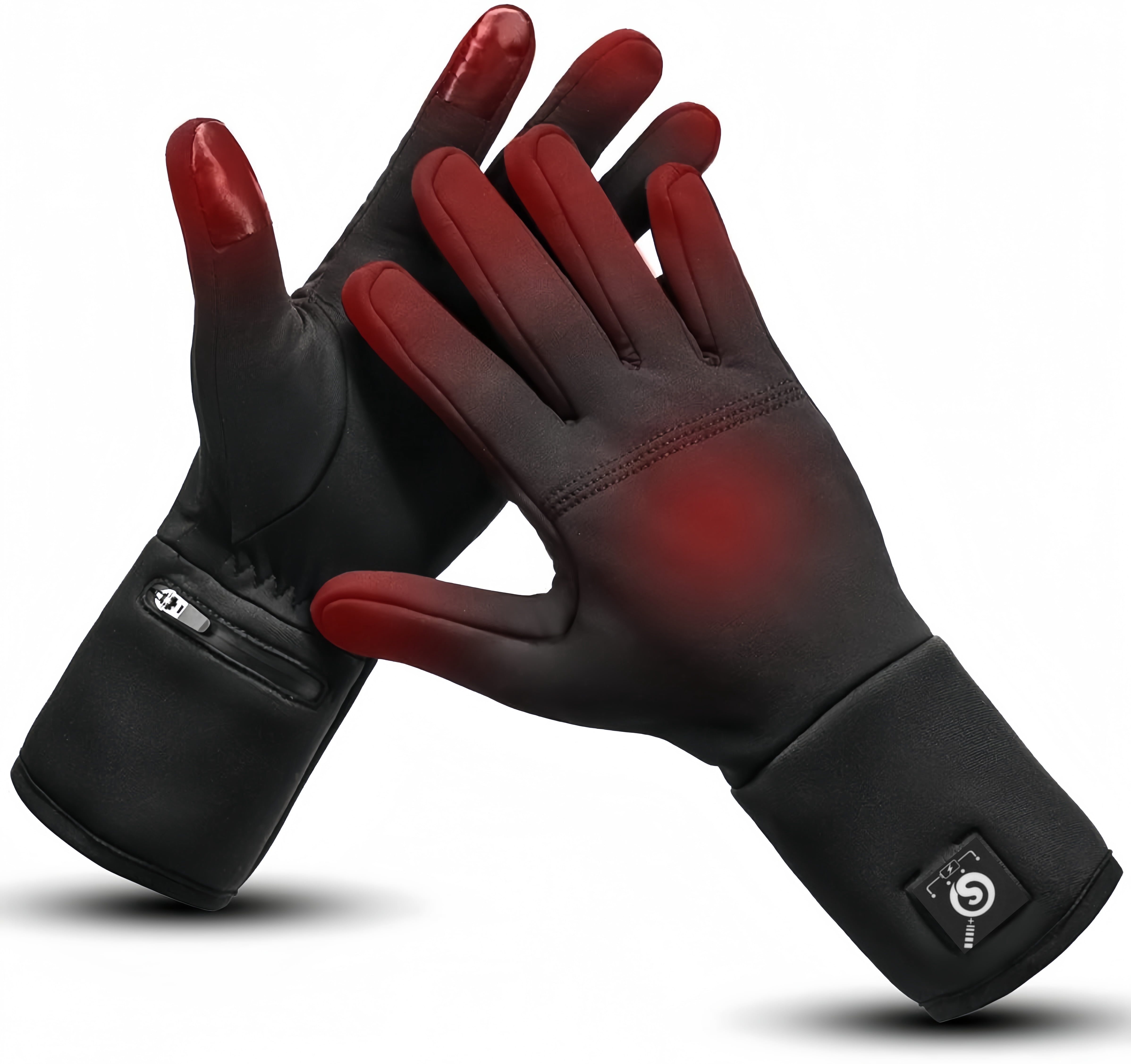 SNOW DEER Heated Glove Liners for Men Women, Rechargeable Battery Electric Heated Gloves, Winter Warm Glove Liners, Thin Gloves Riding Ski Snowboarding Hiking Cycling Hand Warmers