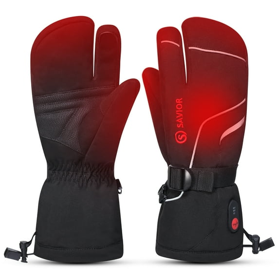 Snow Deer Heated Gloves, Unisex Rechargeable Battery Powered Electric Heating Glove for Winter Outdoor Working Snow Ski Snowboarding Hunting Snowmobiling Motorcycle Riding