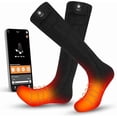 thumbnail image 1 of SNOW DEER Heated Socks for Men Women, App Controlled Left/Right Electric Ski Sock, 7.4V 2200mAh Rechargeable Battery 360°Fast Heating Toe Warmers for Skiing Hunting Motorcycle Walking Dogs, 1 of 10