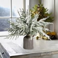 thumbnail image 1 of Snow-Dusted Christmas Tree Cuttings with 13 Fork Branches, Flocked Artificial Greenery for Holiday Tabletop Decor A, 1 of 6