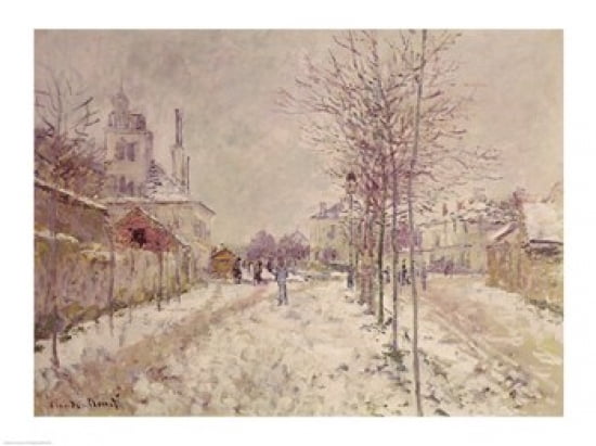 Snow Effect Canvas Art - Claude Monet (24 x 18)