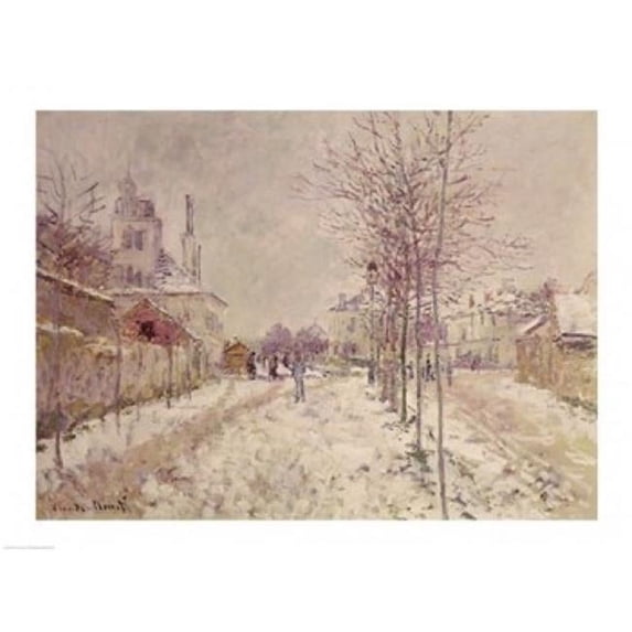 Snow Effect Poster Print by Claude Monet - 24 x 18 in.