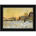 thumbnail image 1 of Snow Effect, The Street in Argentuil 24x20 Black Ornate Wood Framed Canvas Art by Monet, Claude, 1 of 2
