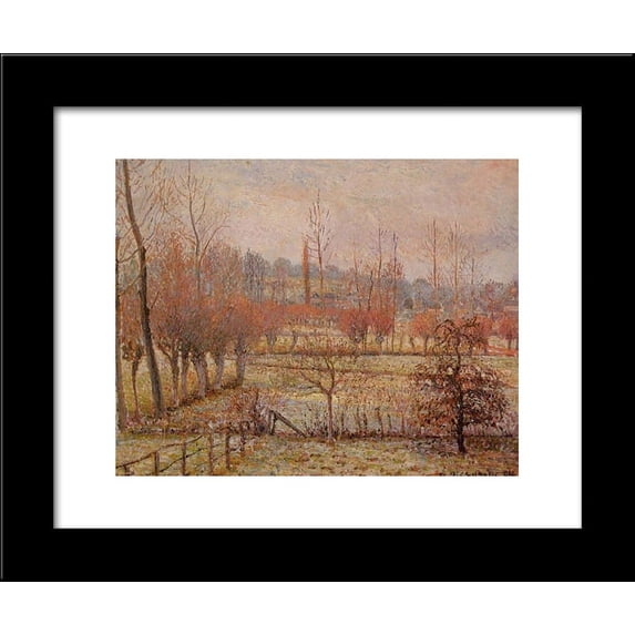 Snow Effect at Eragny 20x24 Framed Art Print by Pissarro, Camille