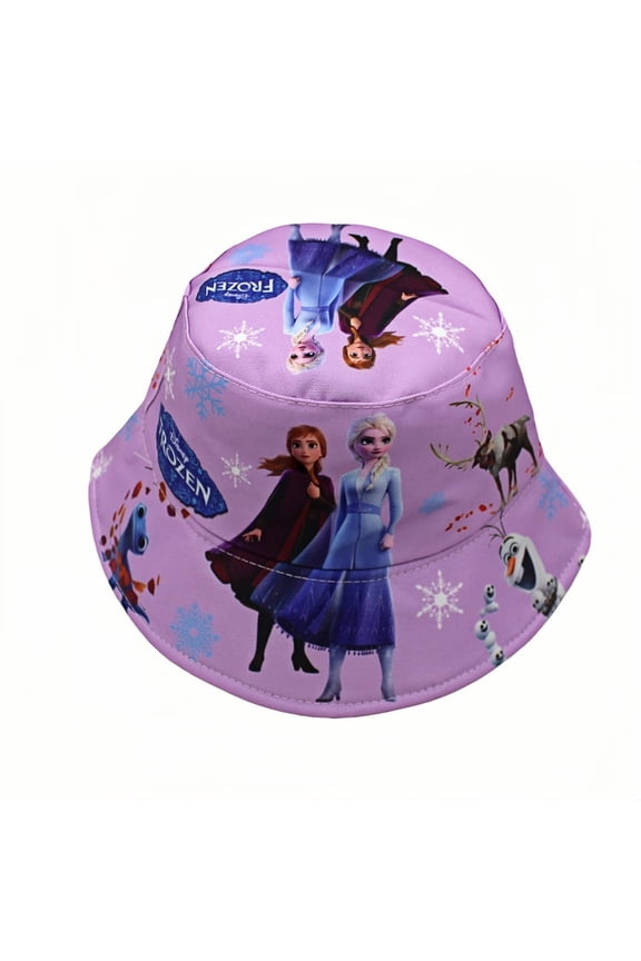 Snow Elsa Anime Cartoon Bucket Hat - UV Protection Unisex Summer Hat, Outdoor Festival Must