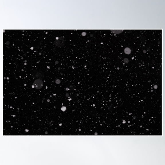 Snow Falling In The Dark Poster Wall Art, Modern Wall Decor, 8x12 UNFRAMED